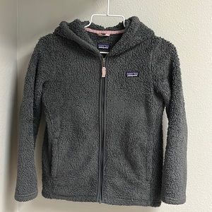 Patagonia Los Gatos Fleece Jacket Hooded Full Zip Girls Size 10- Medium